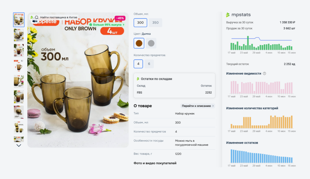 Бесплатный плагин MPSTATS для Озон