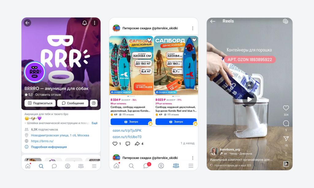 Примеры внешнего продвижения на OZON Примеры внешнего продвижения на OZON
