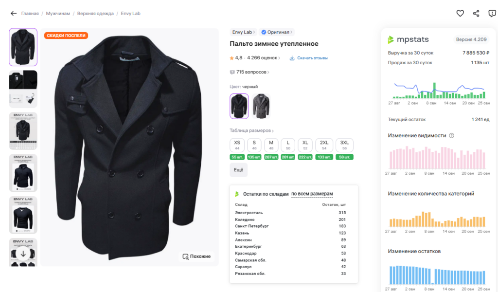 Распределение товаров по региональным складам на Вайлдберриз