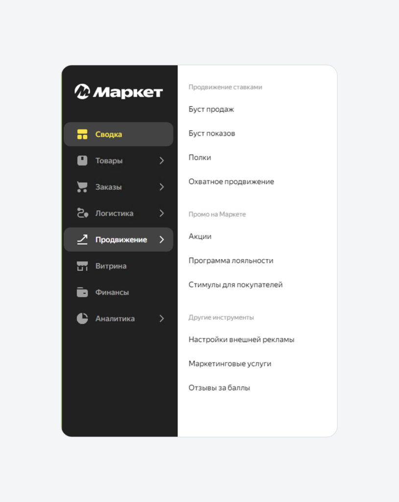 Подкатегории раздела Продвижение
